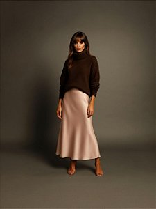 SAIA MIDI CETIM BOHO SOUL - PÉROLA