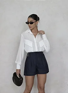CAMISA VANESSA BOLSO INCLINADO - OFF WHITE