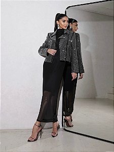 VESTIDO LONGO TULE GOLA FUTURE WINTER SOUL - PRETO