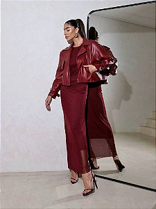 VESTIDO LONGO TULE GOLA FUTURE WINTER SOUL - MARSALA