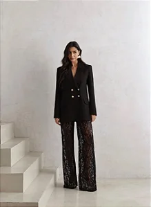 BLAZER ALFAIATARIA BOTÕES DOURADOS TALITA - PRETO