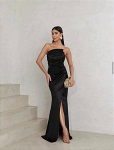 VESTIDO DE FESTA MILÃO T.Q.C. - PRETO