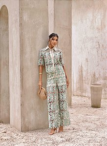 CONJUNTO GUIPURE FLOWERS - VERDE MENTA