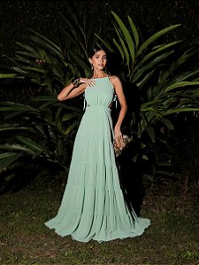 VESTIDO MALTA LONGO - VERDE MENTA