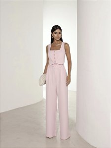 CONJUNTO ALFAIATARIA PREMIUM CÓS DUPLO - ROSA CLARO