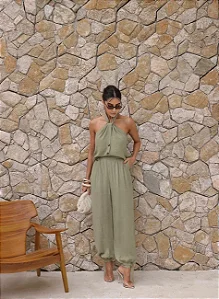 CONJUNTO CHLOÉ BLUSA FRENTE ÚNICA - VERDE PISTACHE