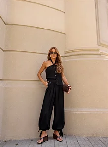 CONJUNTO CHLOÉ BLUSA FRENTE ÚNICA - PRETO