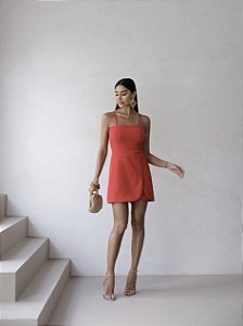 MACAQUINHO ESTEFANY COM ALÇA E ZÍPER COSTAS - VERMELHO