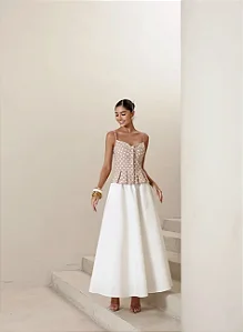 SAIA LONGUETE TRICOLINE EVASÊ - OFF WHITE