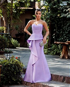 VESTIDO GLAM DECOTE CORAÇÃO ZIBELINE T.Q.C - LAVANDA