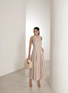 VESTIDO FRENTE ÚNICA POÁ - BEGE