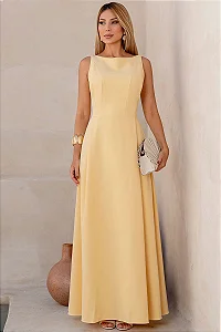 VESTIDO ELIZA LONGO MILANO - AMARELO