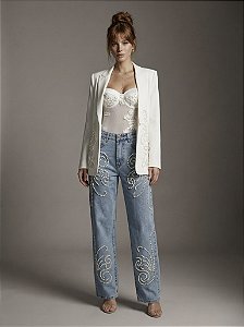 BLAZER BORDADO PÉROLAS CELEBRATION - OFF WHITE