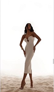VESTIDO DÉBORA MIDI T.Q.C - BRANCO