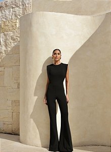 MACACÃO PALA PESPONTADO SOLANGE - PRETO