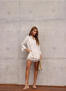 CONJUNTO CAMISA E SHORT LAISE BRUNA - DOURADO