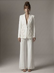 CALÇA PANTALONA VINCO PÉROLAS NOBLESSE - OFF WHITE
