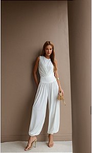 CONJUNTO BODY E CALÇA NATHALIA - BRANCO