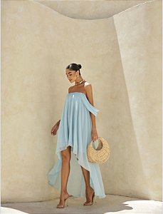 VESTIDO CURTO MULET CIGANINHA JORDANA - AZUL CLARO