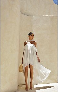 VESTIDO CURTO MULET CIGANINHA JORDANA - OFF WHITE