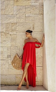 VESTIDO CURTO MULET CIGANINHA JORDANA - VERMELHO