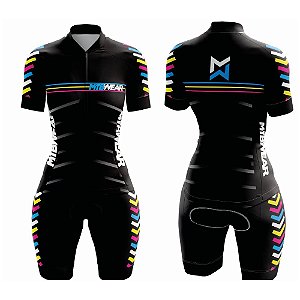 Macaquinho de Ciclismo Feminino Preto