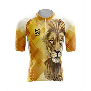 Camisa Leão Ciclismo Camiseta Para Ciclista Zíper Parcial(Curto)MASCULINO-FEMININO E INFANTIL