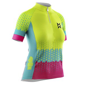 Camisa Ciclismo Feminina e Infantil/Camiseta Ciclismo Amarelo Fluor cód 713