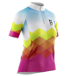 DUPLICADO - Camisa Ciclismo Camiseta Para Ciclista Losango  MTB  Laranja Proteção UV cod 136