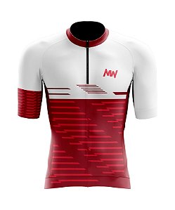 Camisa Ciclismo Camiseta Para Ciclista MTB Adventure Branca e Vermelha 2023 Proteção UV cod197