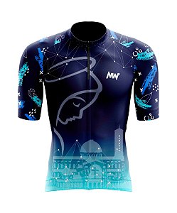 Camisa De Ciclismo Nossa Senhora Azul 2023 Masculino/Feminino/Infantil