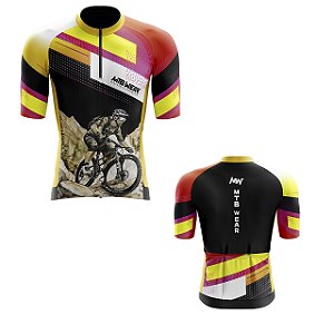 Camisa Ciclismo/Camiseta para Ciclismo Color Bike Preta/ Unissex Adulto e Infantil