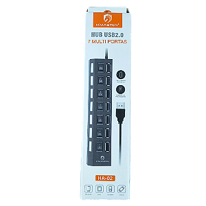Adaptador Hub USB 7 Portas Com Chave Seletora 2.0 High Hmaston