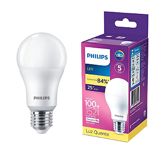 Lampada LED Bulbo 16W E27 1521lm Bivolt 3000K Luz Quente - Philips