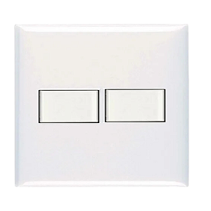 Conjunto 4x4 Interruptor Paralelo Branco - Thesi