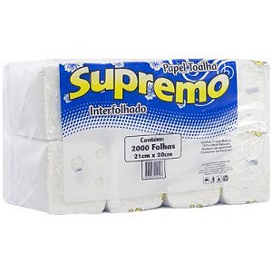 Papel Toalha Interfolha 100% Celulose 2000 Folhas Supremo