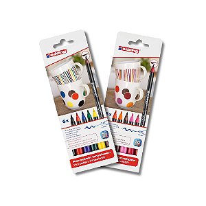 edding 4200 - Kit c/12 canetas para porcelana permanente - Cores sortidas + Tons quentes - 1 a 4 mm