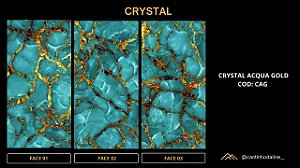 PLACA EFEITO ÔNIX ACQUA GOLD BRILHO