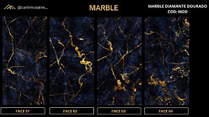 PLACA DE REVESTIMENTO  FLEXÍVEL - MARBLE DIAMANTE DOURADO