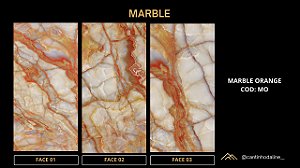 PLACA DE REVESTIMENTO  FLEXÍVEL - MARBLE ORANGE