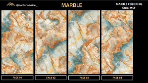 PLACA DE MÁRMORE FLEXÍVEL - MARBLE COLORFUL