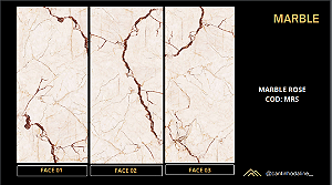 PLACA DE MÁRMORE FLEXÍVEL - MARBLE ROSE