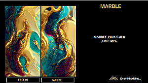 PLACA DE MÁRMORE FLEXÍVEL - MARBLE PINK GOLD