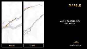 PLACA DE MÁRMORE FLEXÍVEL CALACATA CATA