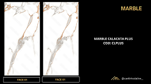 PLACA DE MÁRMORE FLEXÍVEL CALACATA PLUS