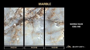 PLACA EFEITO MÁRMORE BLUE ACETINADO