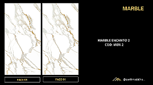 PLACA EFEITO MÁRMORE CALACATA GOLD ENCANTO 2 ACETINADO