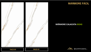 PLACA EFEITO MÁRMORE CALACATA IDEAS ACETINADO