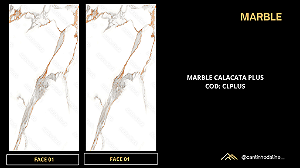 PLACA EFEITO MÁRMORE CALACATA PLUS ACETINADO