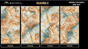 PLACA EFEITO MÁRMORE COLORFUL ACETINADO